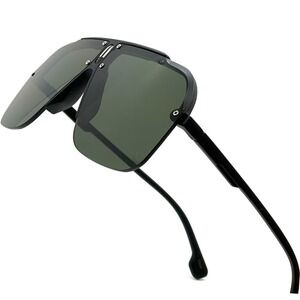 Sunglasses Men Designer Fashion Square Model Dark Green Lens UV Protection Gafas